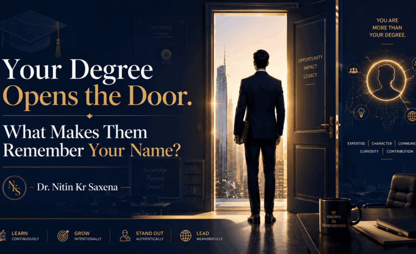 Your Degree Opens the Door. What Makes Them Remember Your Name?